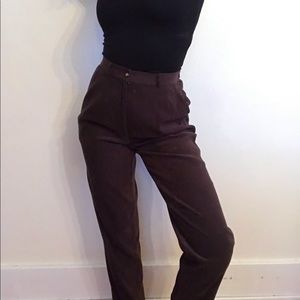 Brown Trouser with cinched waist